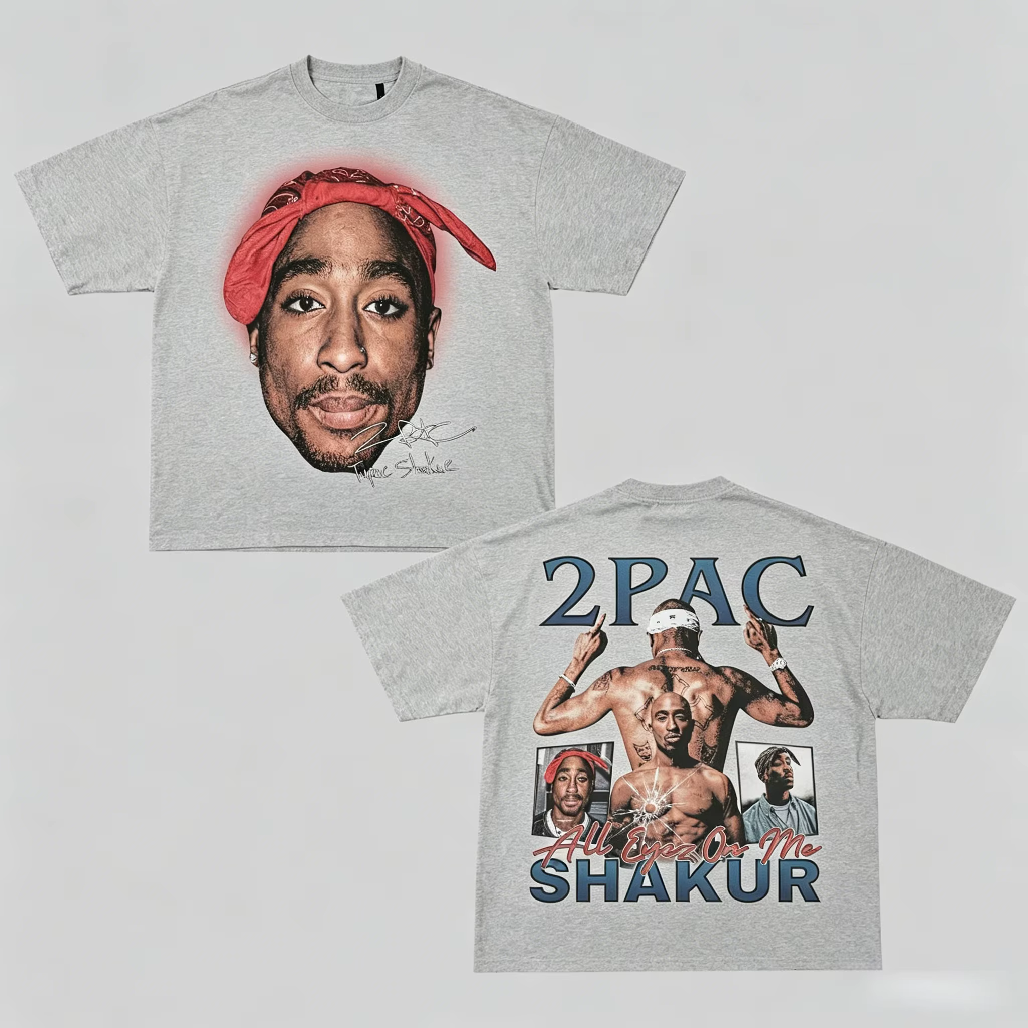 T-shirt à motif 2pac Shakur