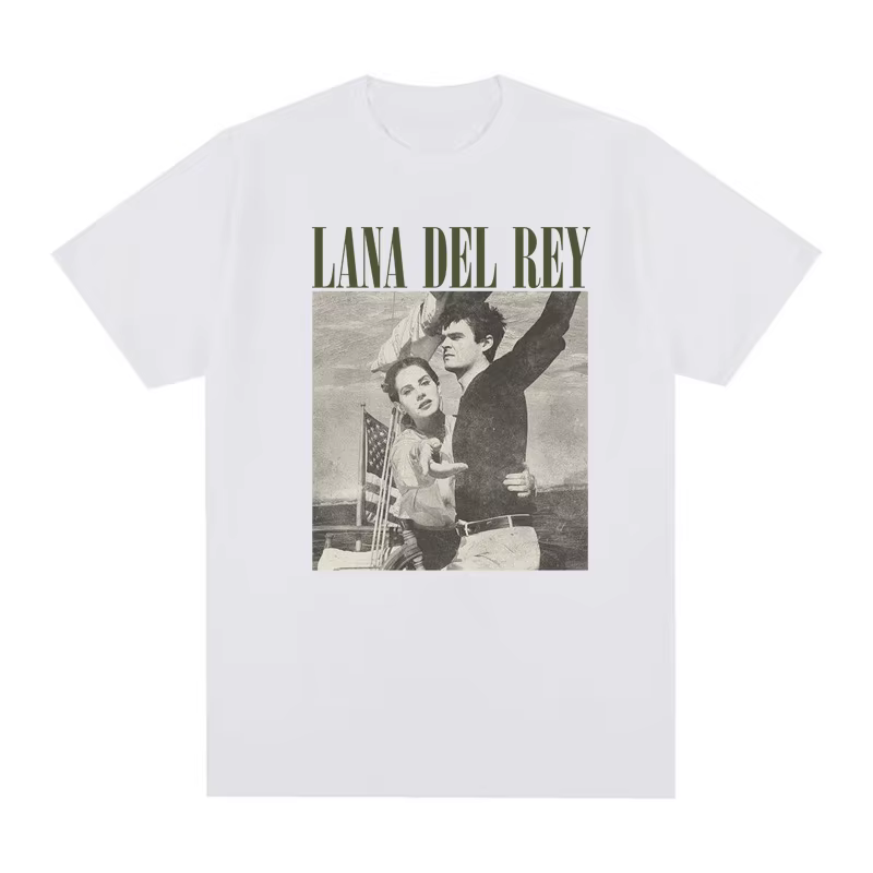 Lana Del Rey Ldr voile Tan T-Shirt coton