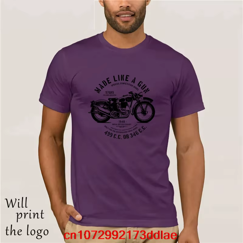 T-shirt homme Royal Enfield Bullet 1948 décontracté col rond ample été T-shirt pour hommes