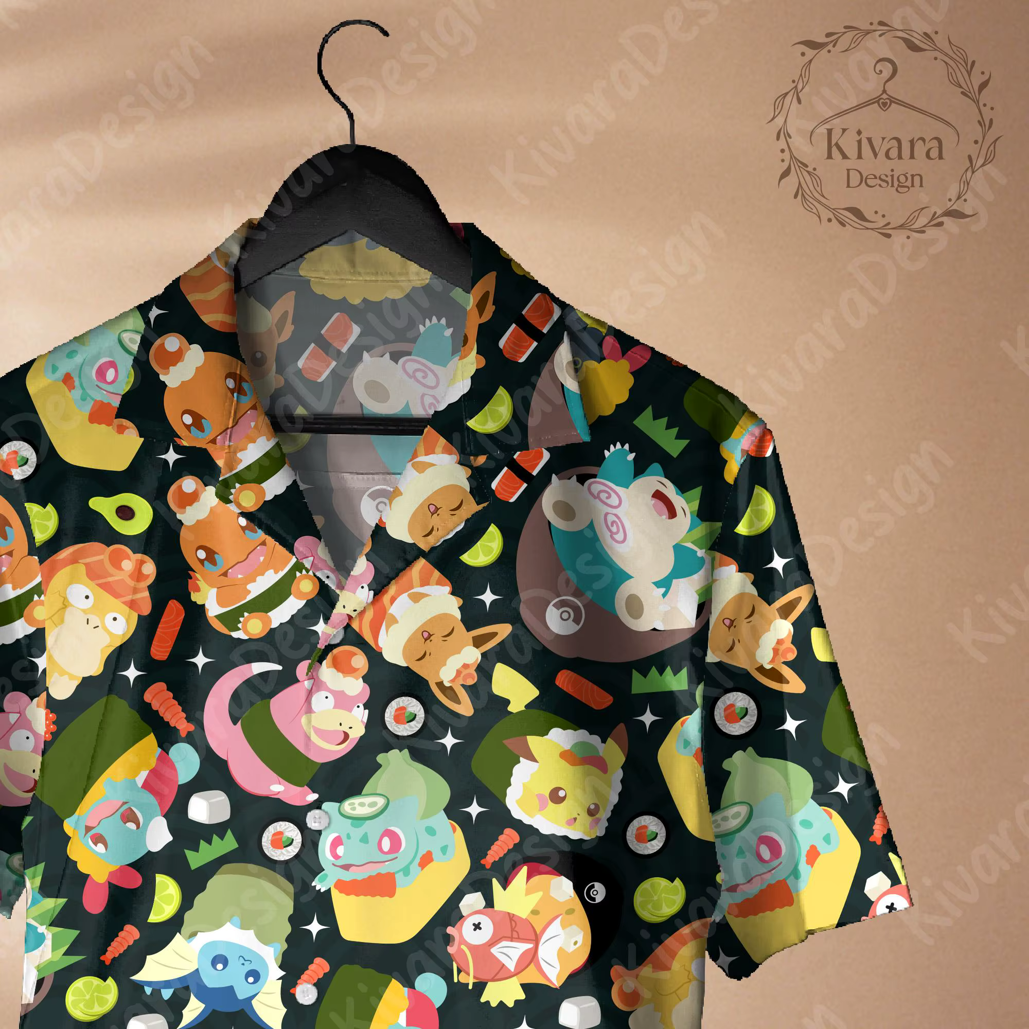 T-shirt à motif Manga Food, chemise hawaïenne, Pokémon, Anime, T-shirt graphique, pour hommes, vêtements de sport et de loisirs d'été, vêtements pour enfants, Y2k, pour femmes ﻿