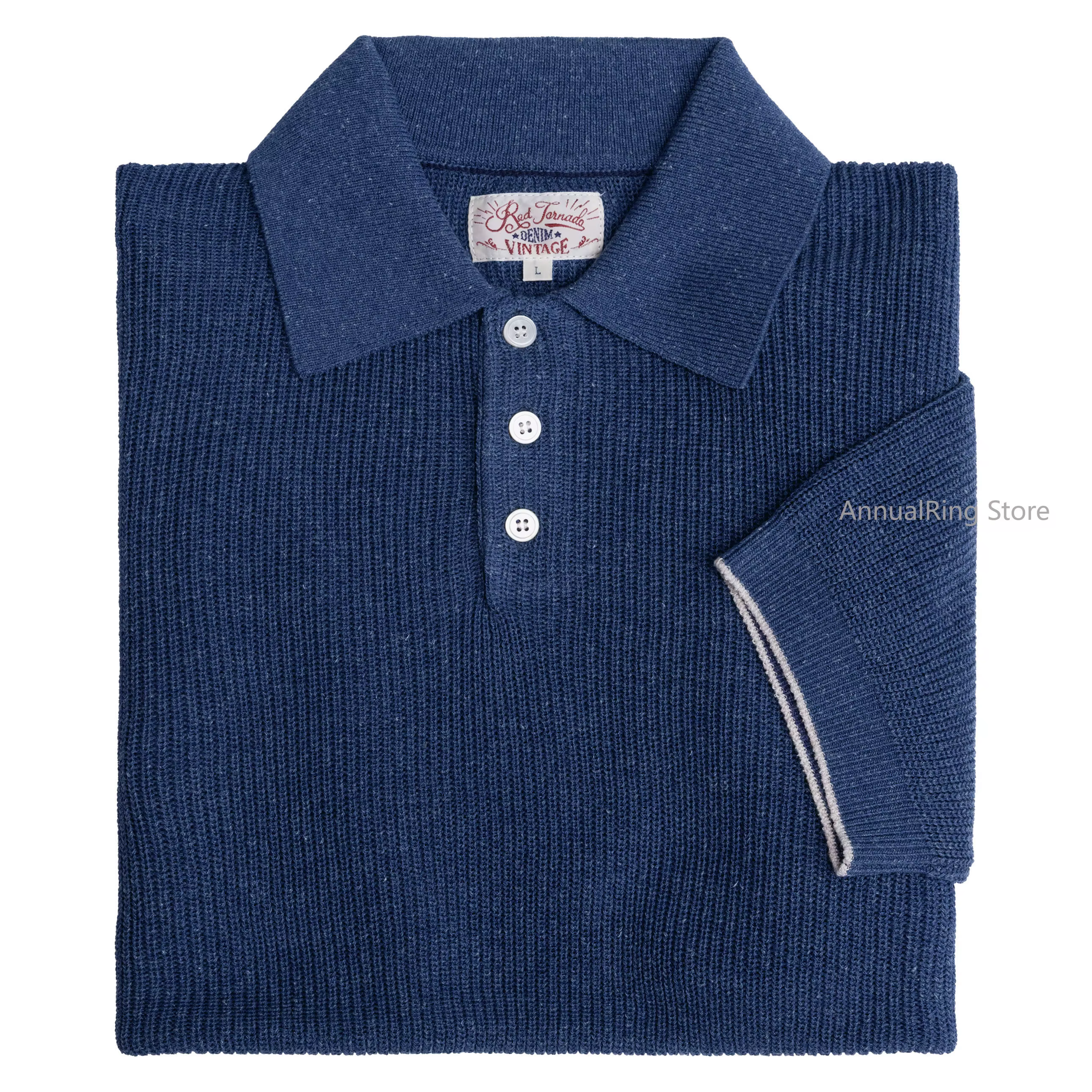 Polo en lin tricoté pour homme Red Tornado