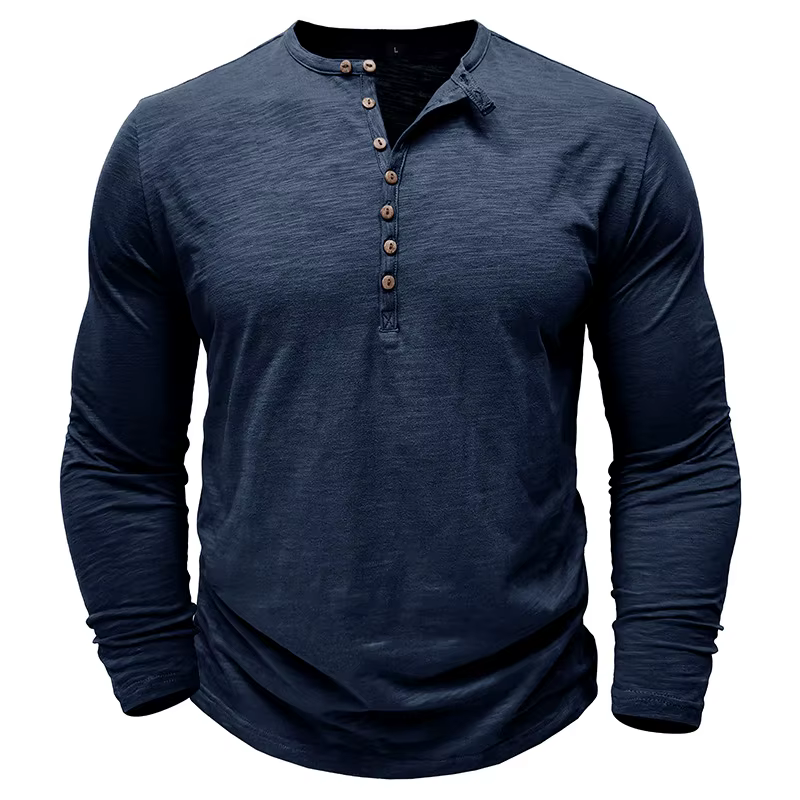 Henley – chemise à manches longues pour hommes
