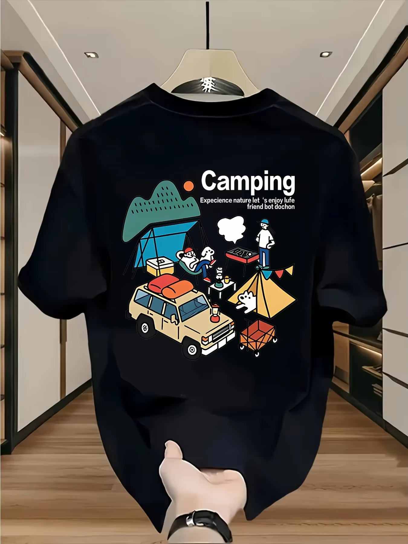 T-shirt pour homme Camping Adventure