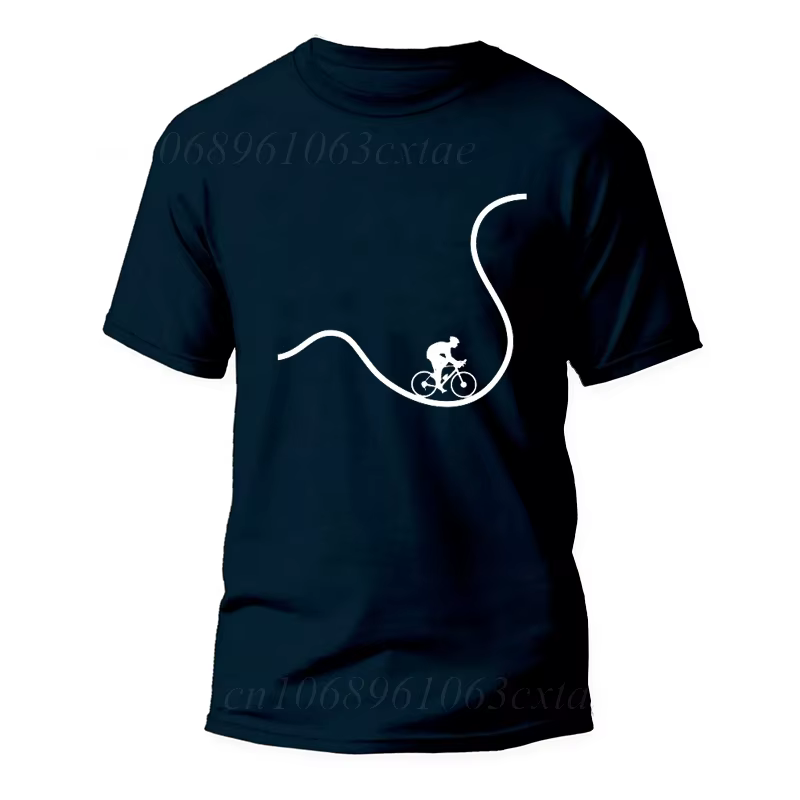 T-Shirt à Manches Courtes pour Homme et Femme, avec Col Ras du Cou, pour Cycliste, Amoureux du Vélo de Montagne, Cadeau d'Urgence