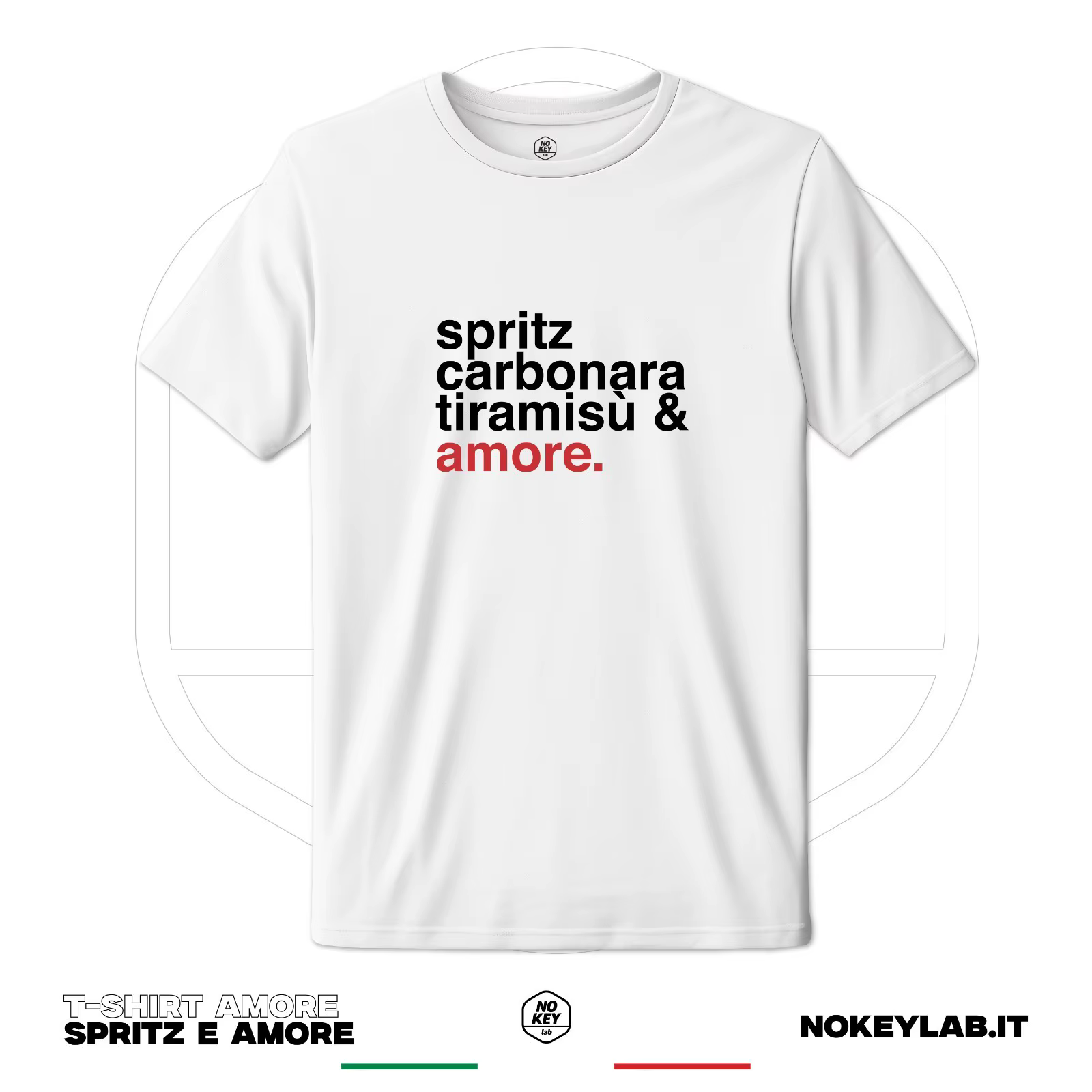 T-shirt Spritz Carbonara Tiramisu et Amour - T-shirt Ironic Meme-