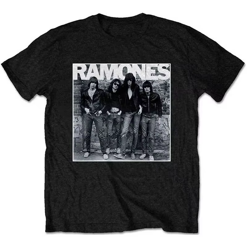 The Ramones - Groupe punk américain légendaire - T-shirt à manches courtes en coton imprimé musique rock
