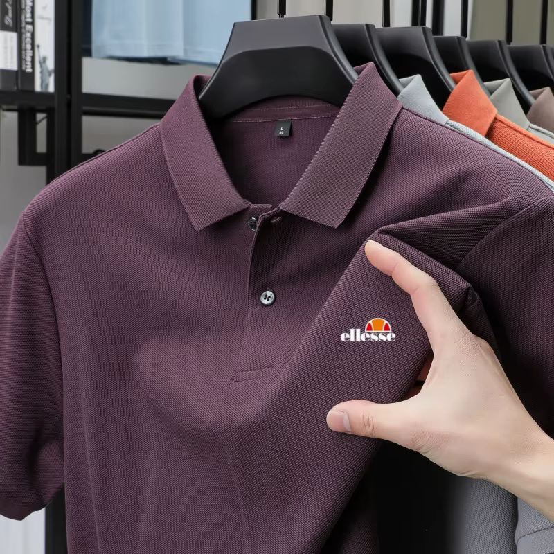 Polo Homme Haut de Gamme Nouvelle Collection Été – Marque Tendance avec Lettres Brodé – Confortable