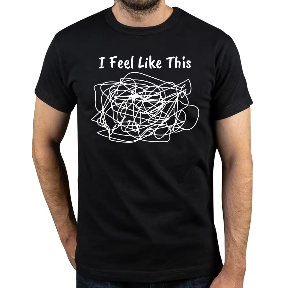 T-shirt en coton de taille européenne pour hommes et femmes, I Flag Like This TDAH Quote, Économie classiques vintage, Humor Funny Skull, Casual Hip Hop