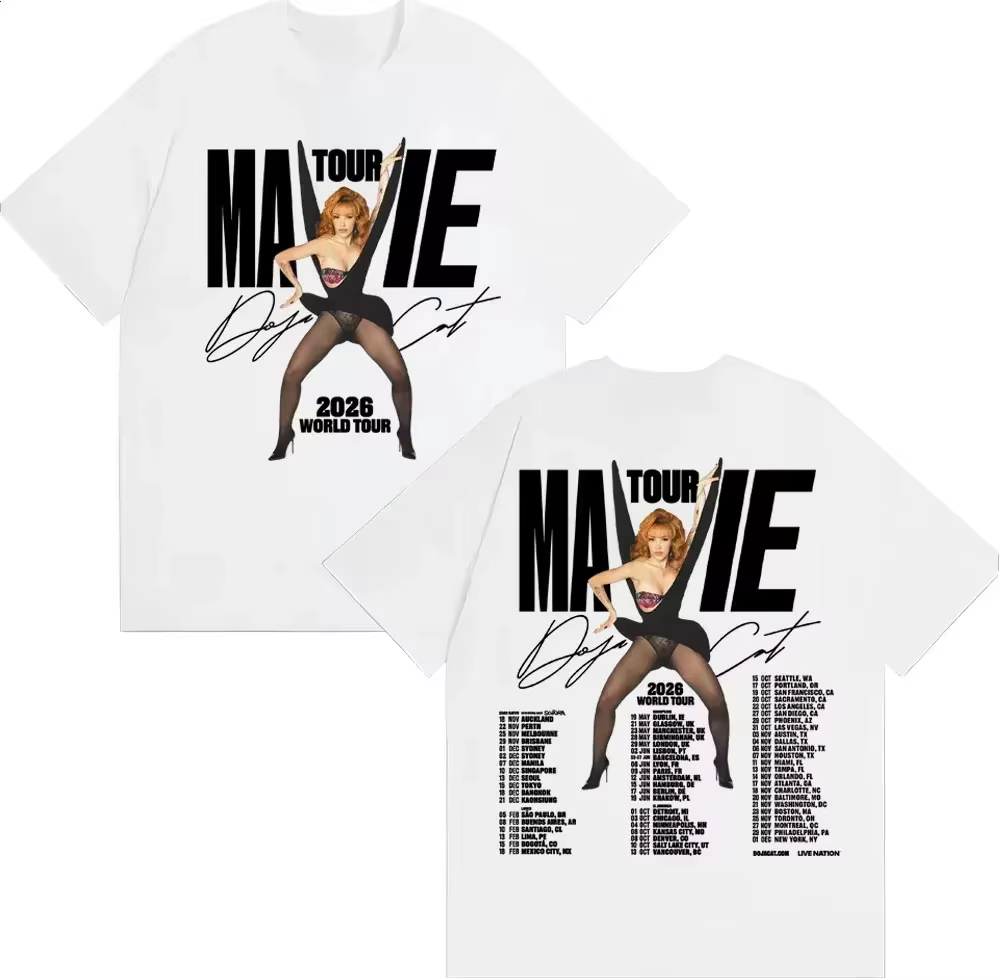 T-shirt unisexe Doja Cat Ma Vie World Tour Merch imprimé
