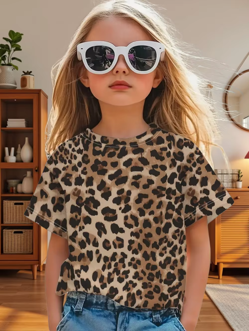 T-shirts à motif de vache pour filles