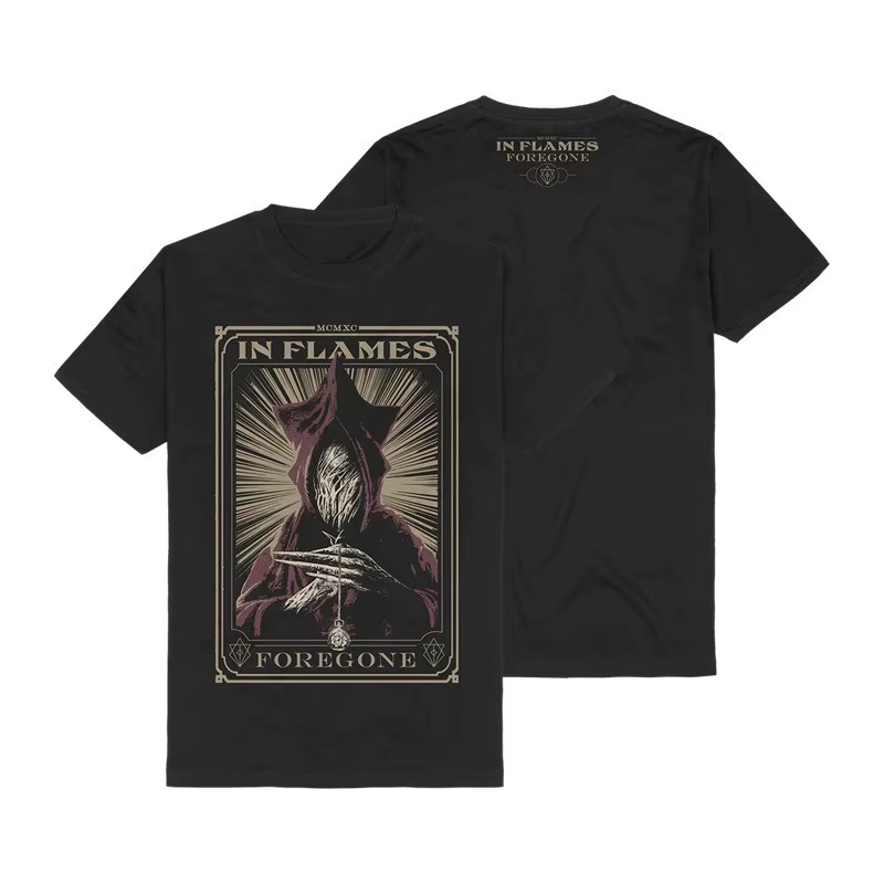 In Flames - T-shirt à manches courtes en pur coton pour homme