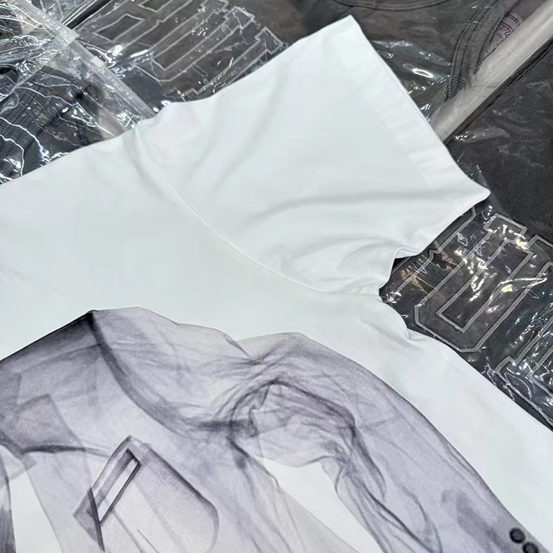 High Street chemise créative impression T-shirt hommes femmes de haute qualité 2025 Style d'été