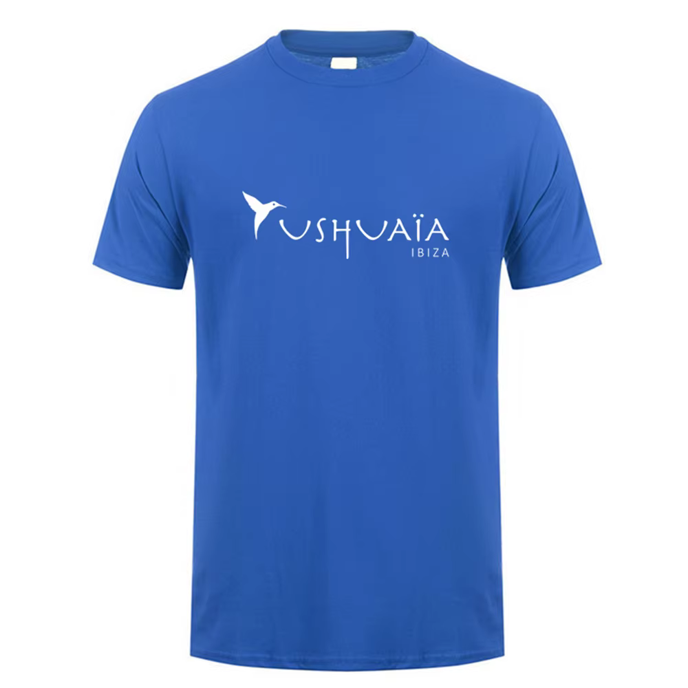 T-shirt Ushuaia Ibiza pour hommes été unisexe à manches courtes coton
