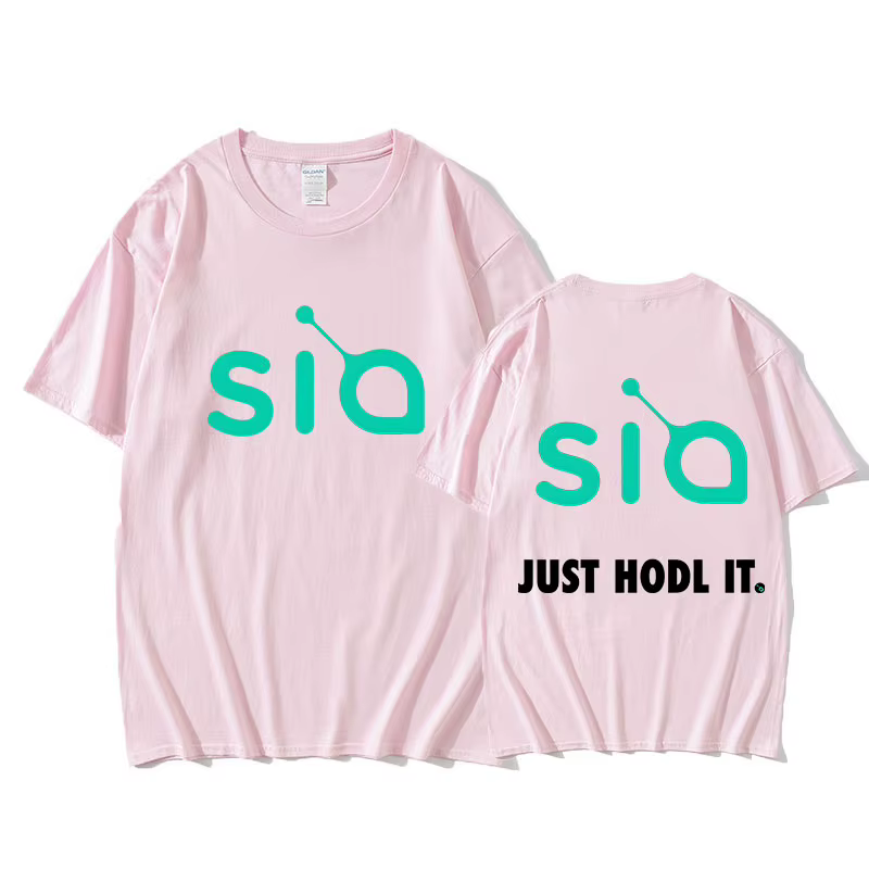 Sia Just Hodl IT T-shirt Graphic Printing Hip Hop Tee-shirt Short Sleeve