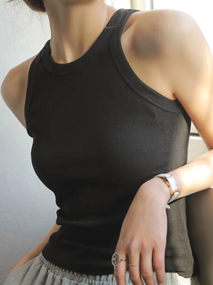 Débardeur Long tricoté blanc pour femmes