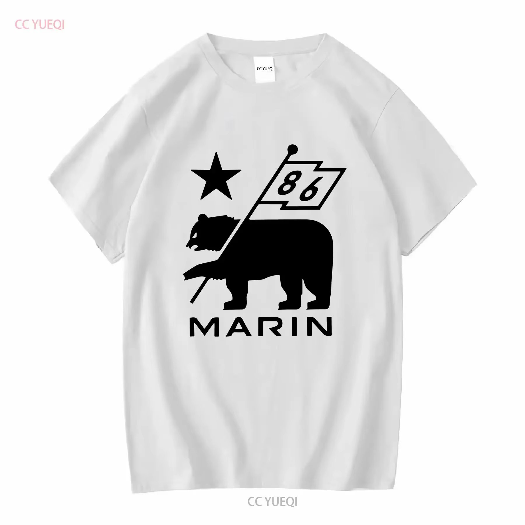 Marin Bikes vélo t-shirt manches longues ou courtes vintage haut délavé pour un usage quotidien respirant graphique élégant unisexe décontracté