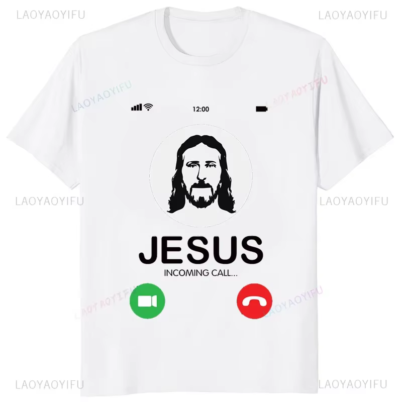 Moshi Moshi Jesus Desu T-shirt à manches courtes pour hommes