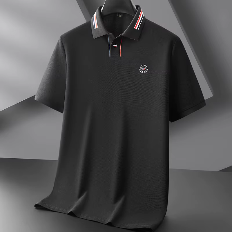 Minglu 100% coton été hommes polos de luxe à manches courtes couleur unie broderie décontracté homme t-shirts grande taille 6XL 7XL