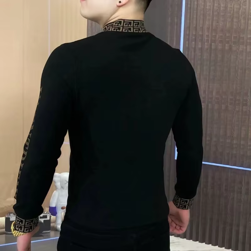 Belle chemise de base pour hommes col roulé