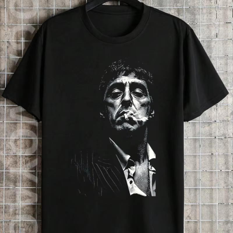 T-shirt imprimé Tony Montana Donnie Brasco pour homme - Look emblématique de collection pour tenue décontractée et cadeaux
