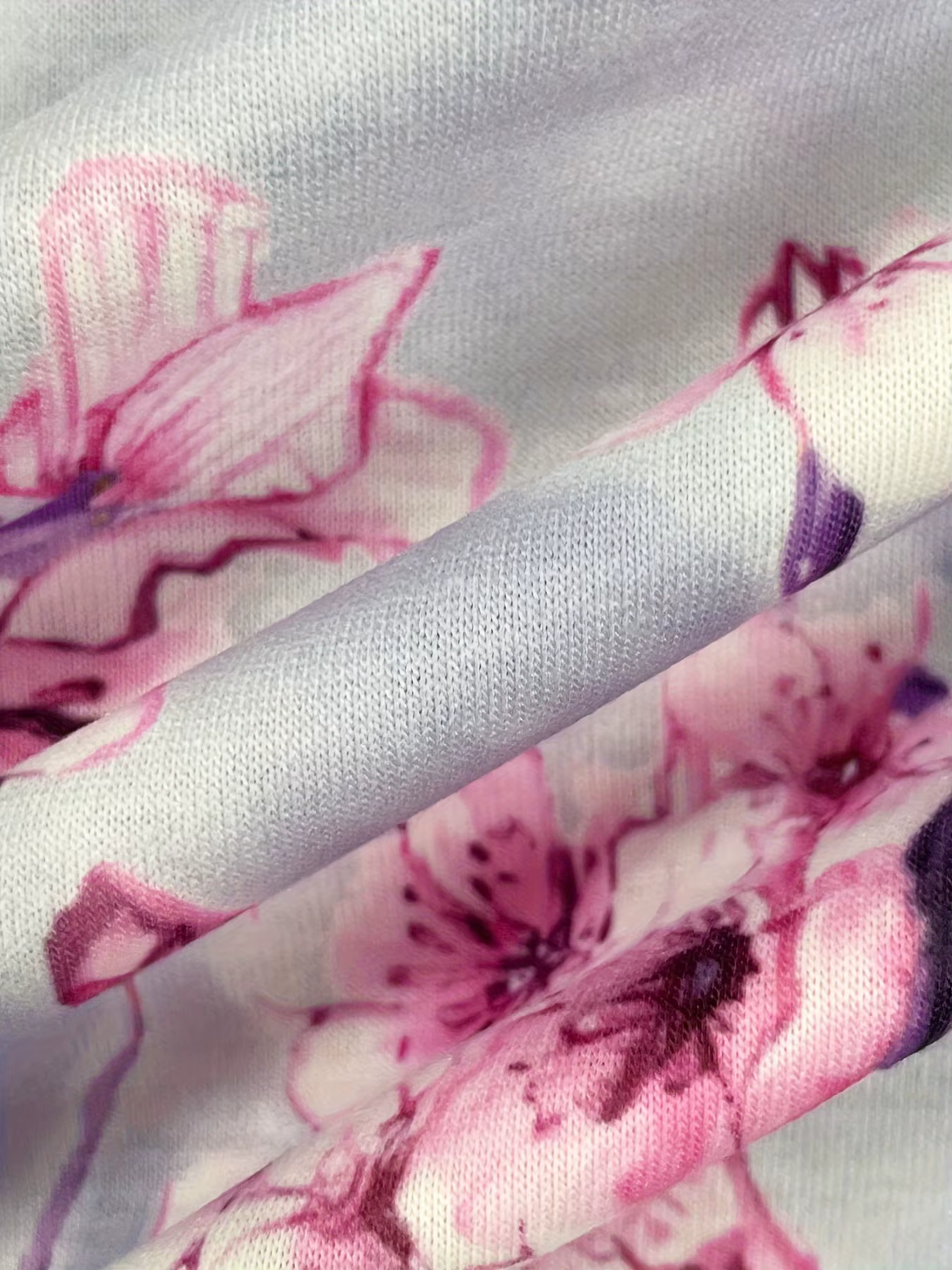 T-shirt vert pâle pour femme - Motif branche de cerisier