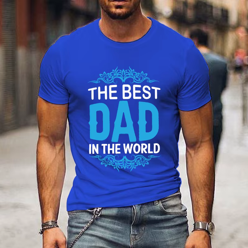 Chaud le meilleur papa du monde fête des pères graphique à manches courtes T-Shirts pour hommes chemises T-Shirt ample
