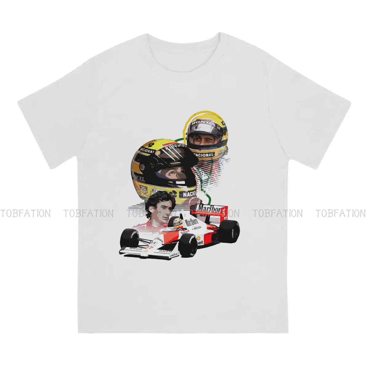 T-shirt personnalisé Ayrton Scannelle F1 Race Raer pour hommes