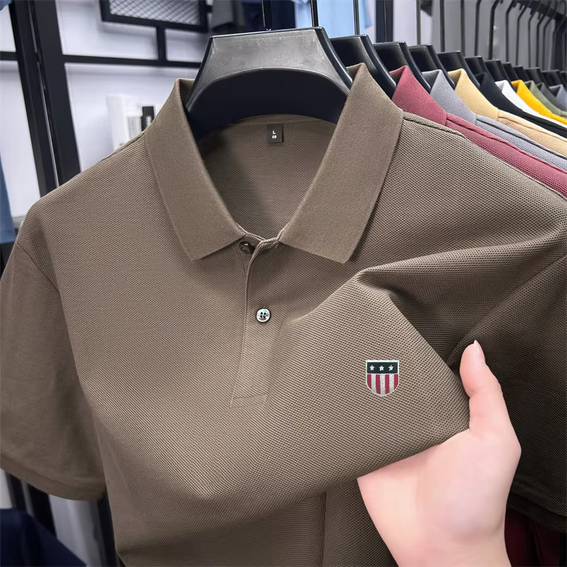 Polo homme de luxe en coton 100% pour l'été