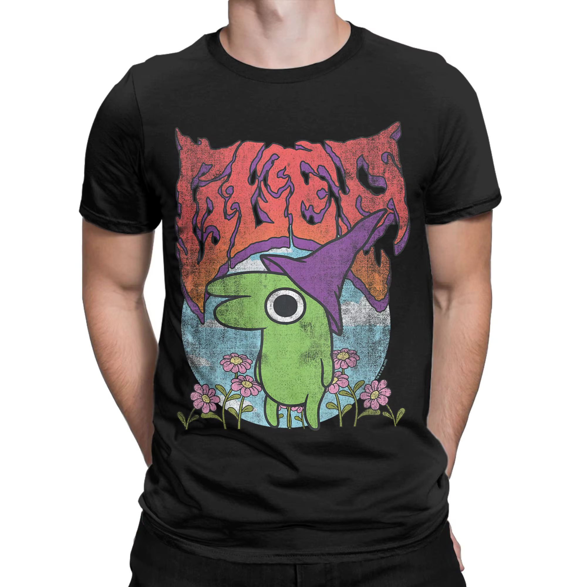Amis souriants Glep fleurs T-Shirt hommes coton Cool