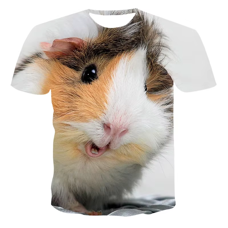 Drôle cochon d'inde T-Shirts Hamster Animal impression 3D Streetwear hommes femmes décontracté mode surdimensionné