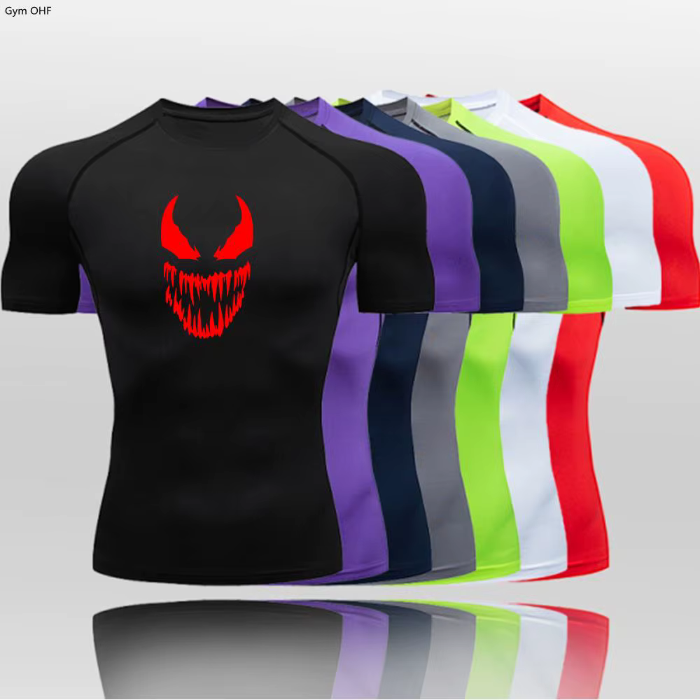 T-shirt de compression de course pour homme