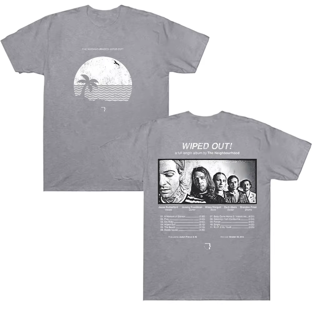 Essuyez! Album t-shirt le quartier vêtements d'été unisexe mode chemise décontractée hommes femmes esthétique pur haut en coton Streetwear