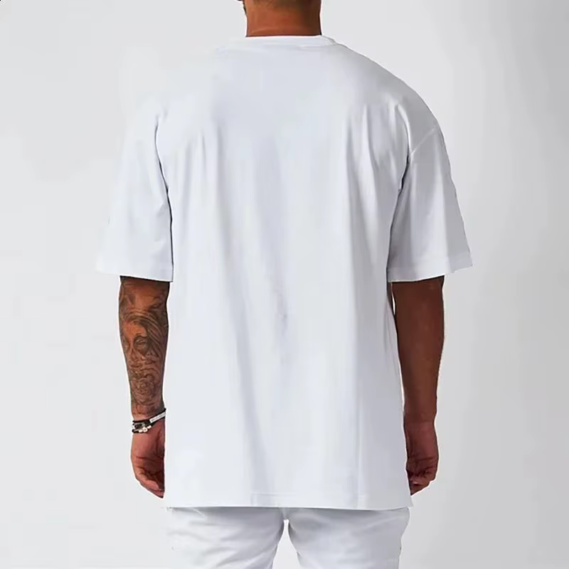 T-shirt en coton blanc uni pour homme