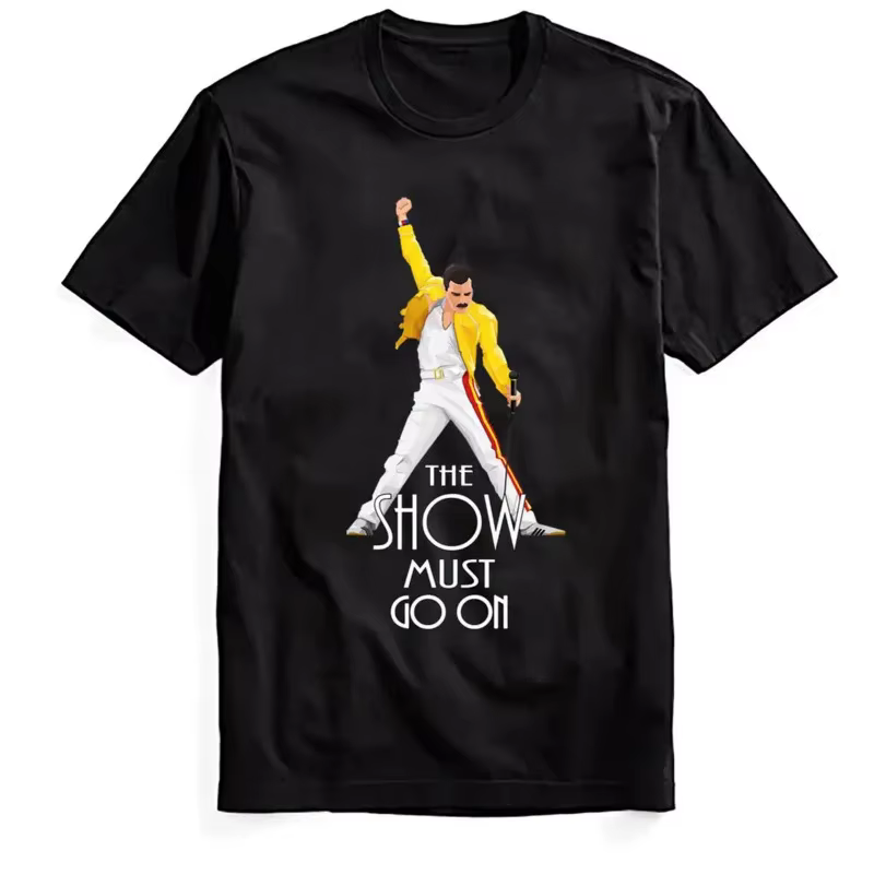 Le spectacle ista Go on. Freddie Mercury T-shirt classique 100% coton O-cou d'été à manches courtes
