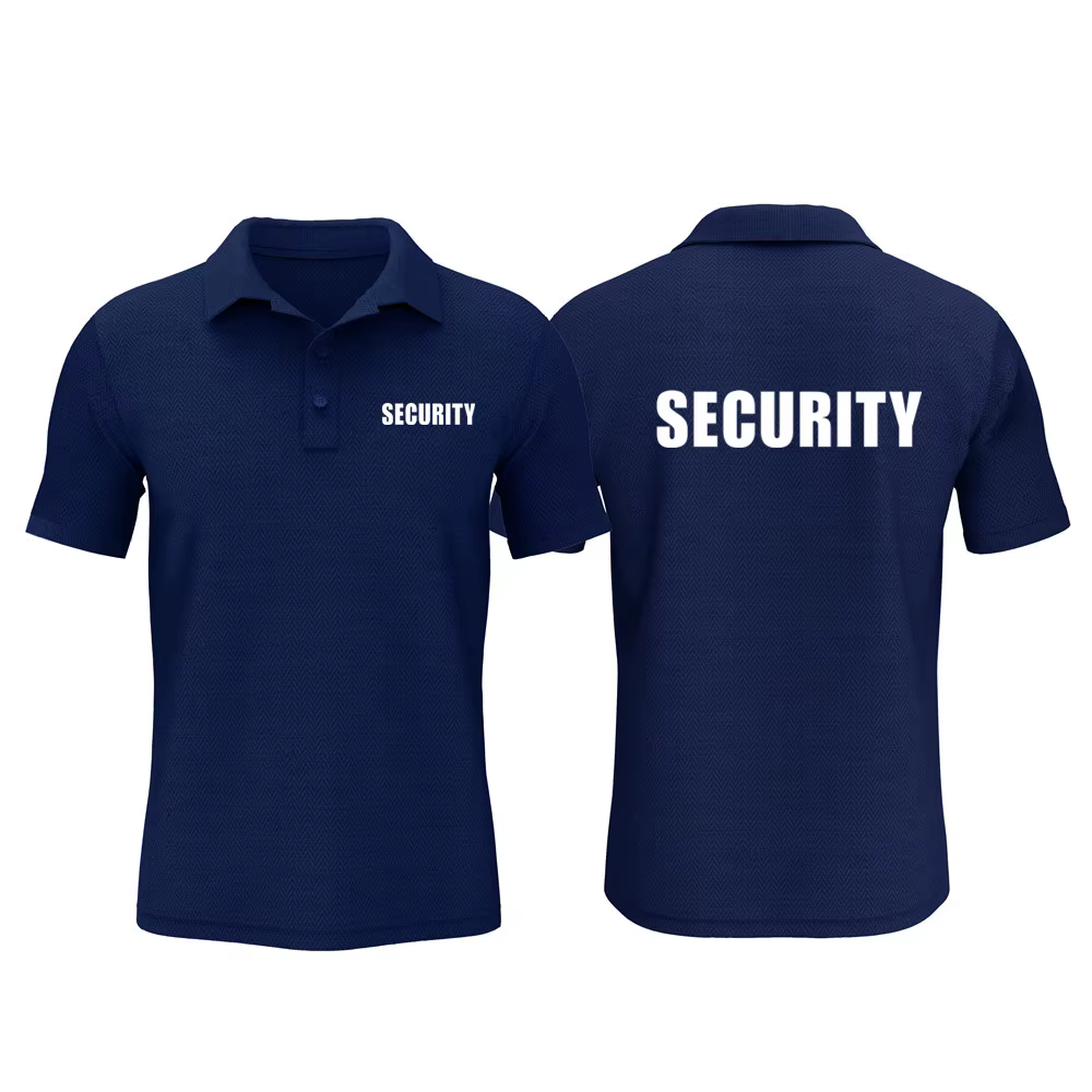 Polo de sécurité été hommes décontracté personnel événement travail vêtements t-shirts coton à manches courtes dessus frais OT-036