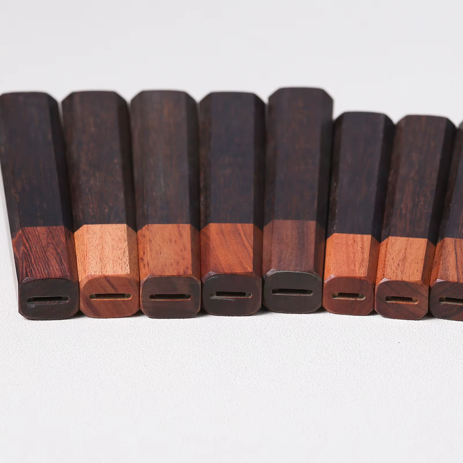 Manche de couteau de Style japonais, couteau de Chef de cuisine à faire soi-même, couteau en bois naturel écologique, accessoires de fabrication de détails, poignée octogonale