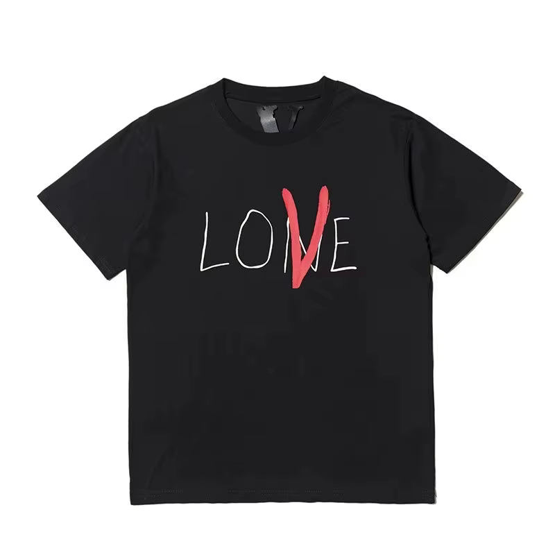Nouveau T-shirt ample à manches courtes VLONE LIFE Limited 19ss avec imprimé lettres Graffiti LOVE pour hommes et femmes