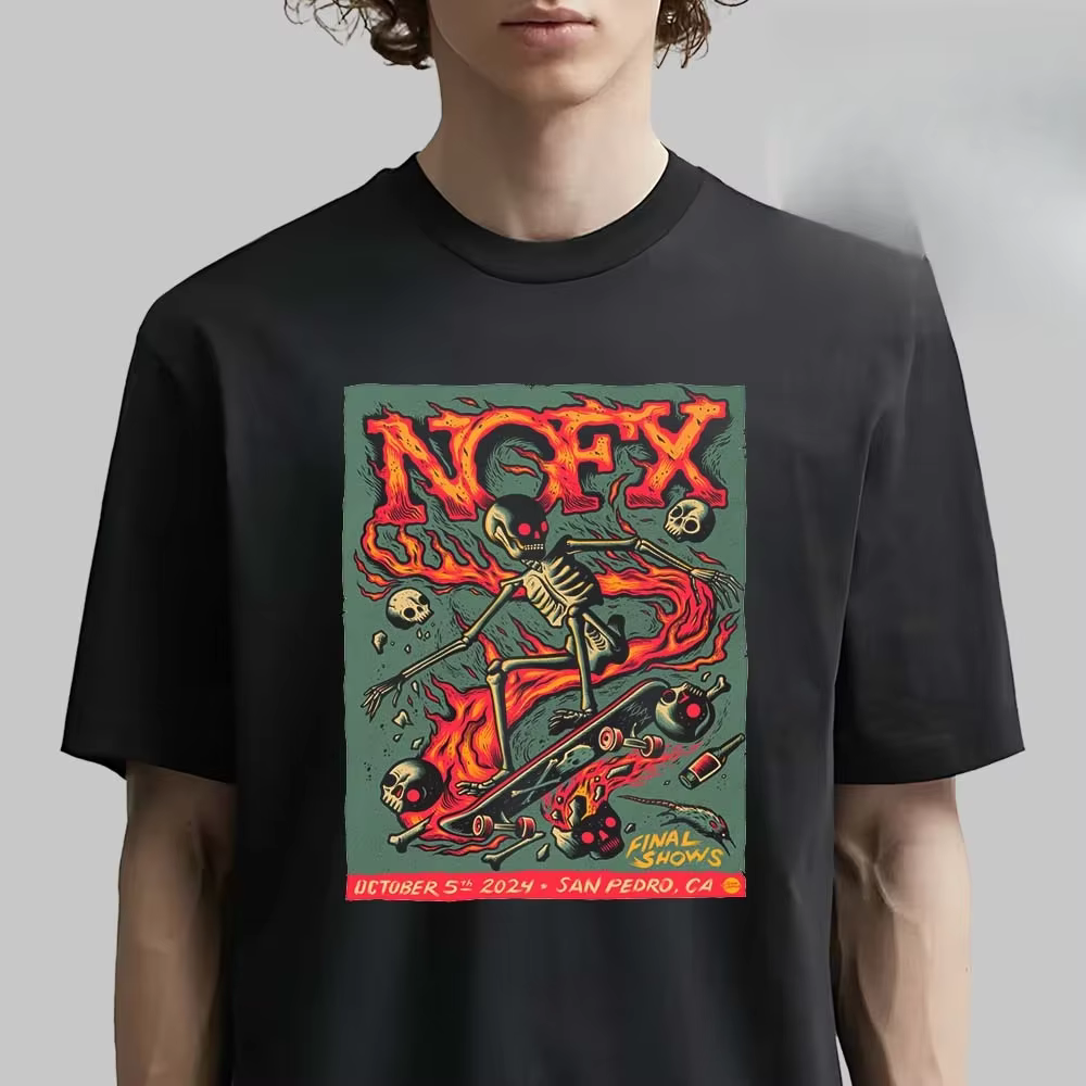 Hommes femmes Fans essentiels à manches courtes hauts marque de mode été décontracté quotidien T-shirt NOFX Rock Band