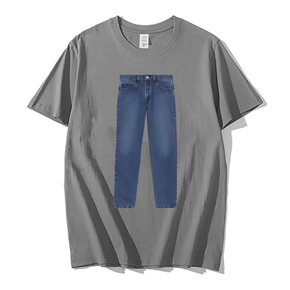 Drôle jean blague Meme T-shirt hommes femmes marque de mode coton