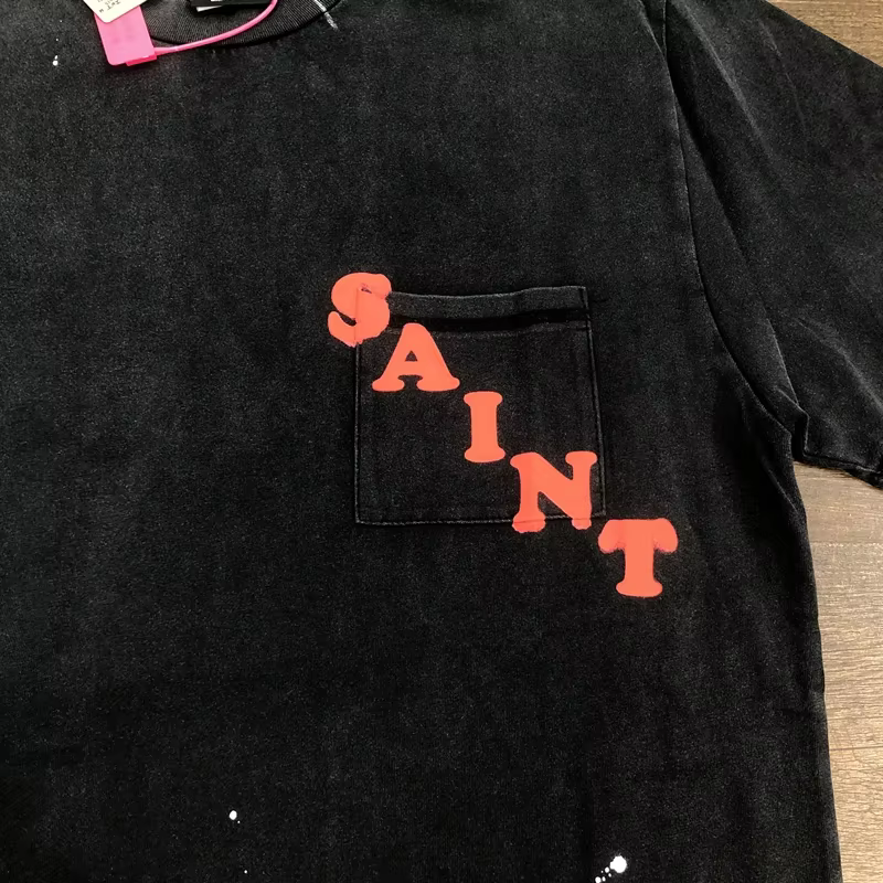 SAINT OF MICHAEL 1:1 mode Streetwear qualité hauts décontracté surdimensionné t-shirt 100% coton ample Vintage