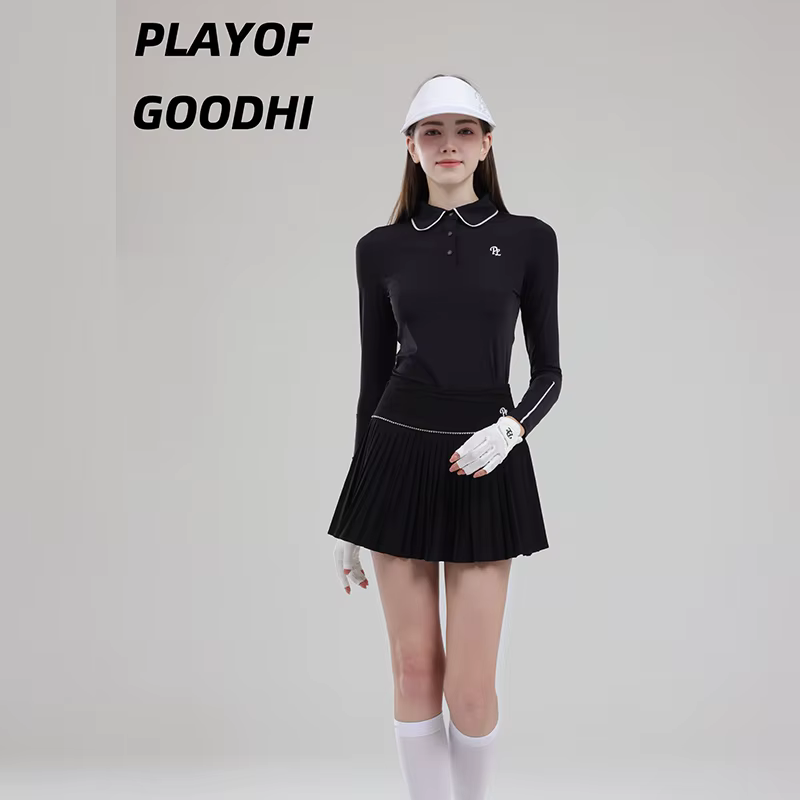 T-shirt de golf à manches longues pour femmes