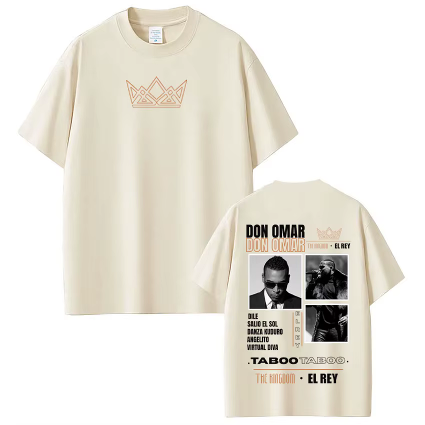 T-shirts imprimés album du rappeur Don Omar pour hommes et femmes