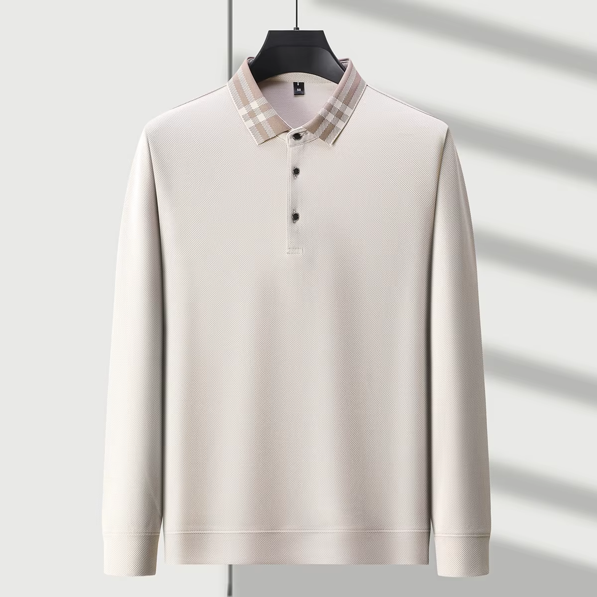 Polo léger de marque de luxe à manches longues