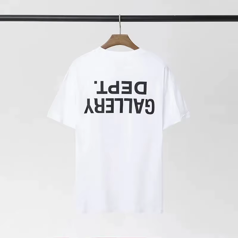 GALLERY DEPT inspiré revers imprimé T-Shirt 100% coton surdimensionné Streetwear