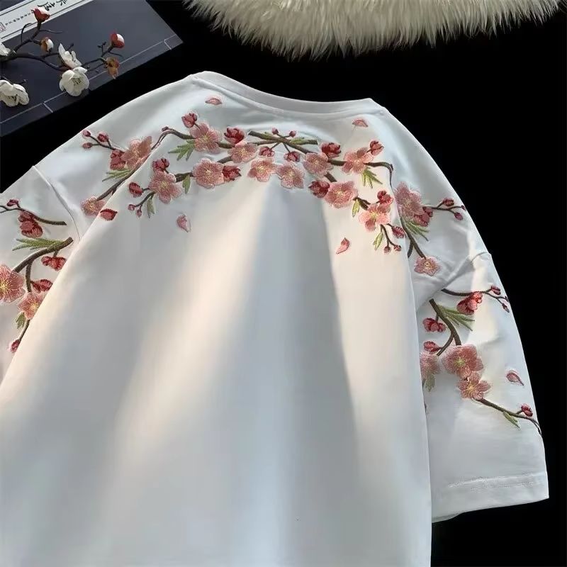 T-shirts d'été à manches courtes pour hommes et femmes, en coton, à la mode, esthétique Y2K, col rond