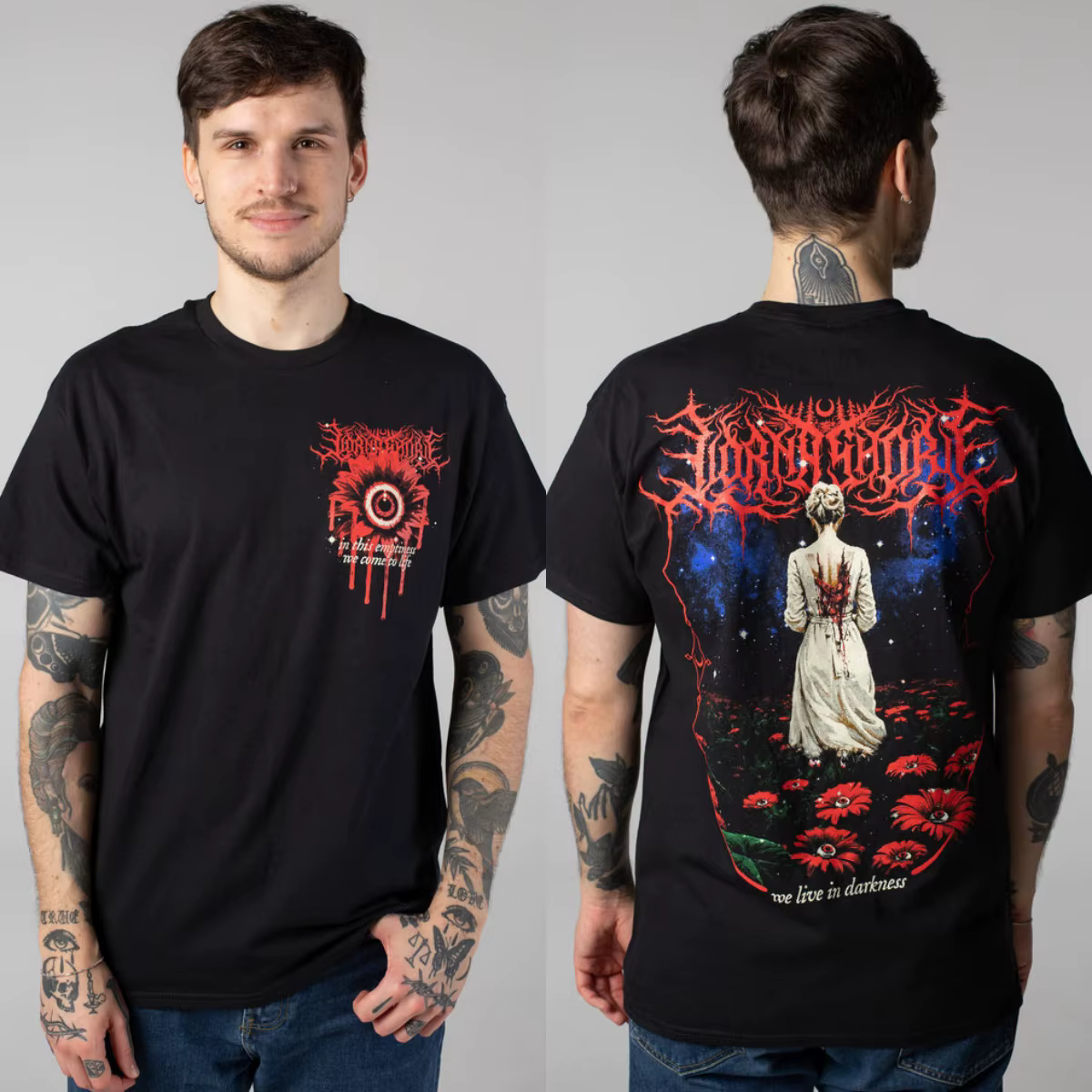 T-shirt en coton graphique rétro Lorna Shore