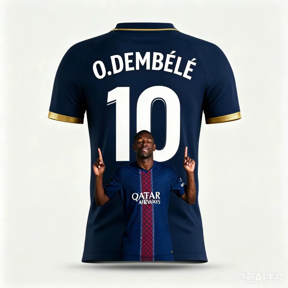 T-shirt de football imprimé en 3D style Dembélé pour la famille