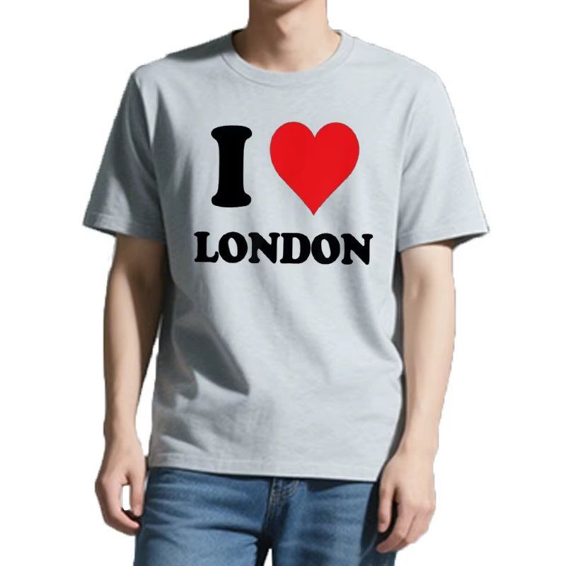 J'aime londres t-shirts tour Eiffel conception drôle Bus à deux étages drapeau britannique mode t-shirt Homme Hipster unisexe hauts