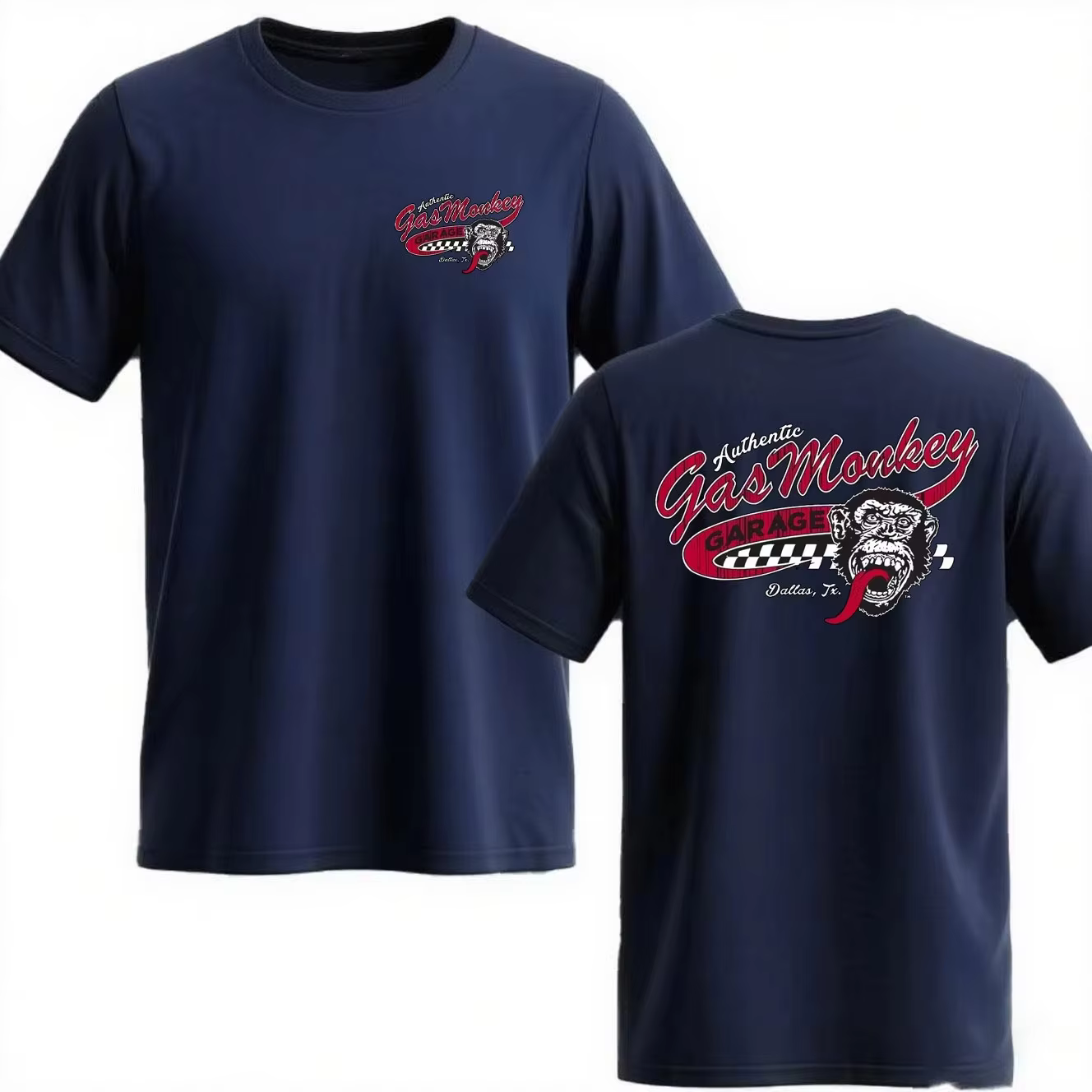 Nouveau T-shirt Homme Double Face en Coton Essentiel Gas Monkeys Garage Été 2026 – Collection Incroyable