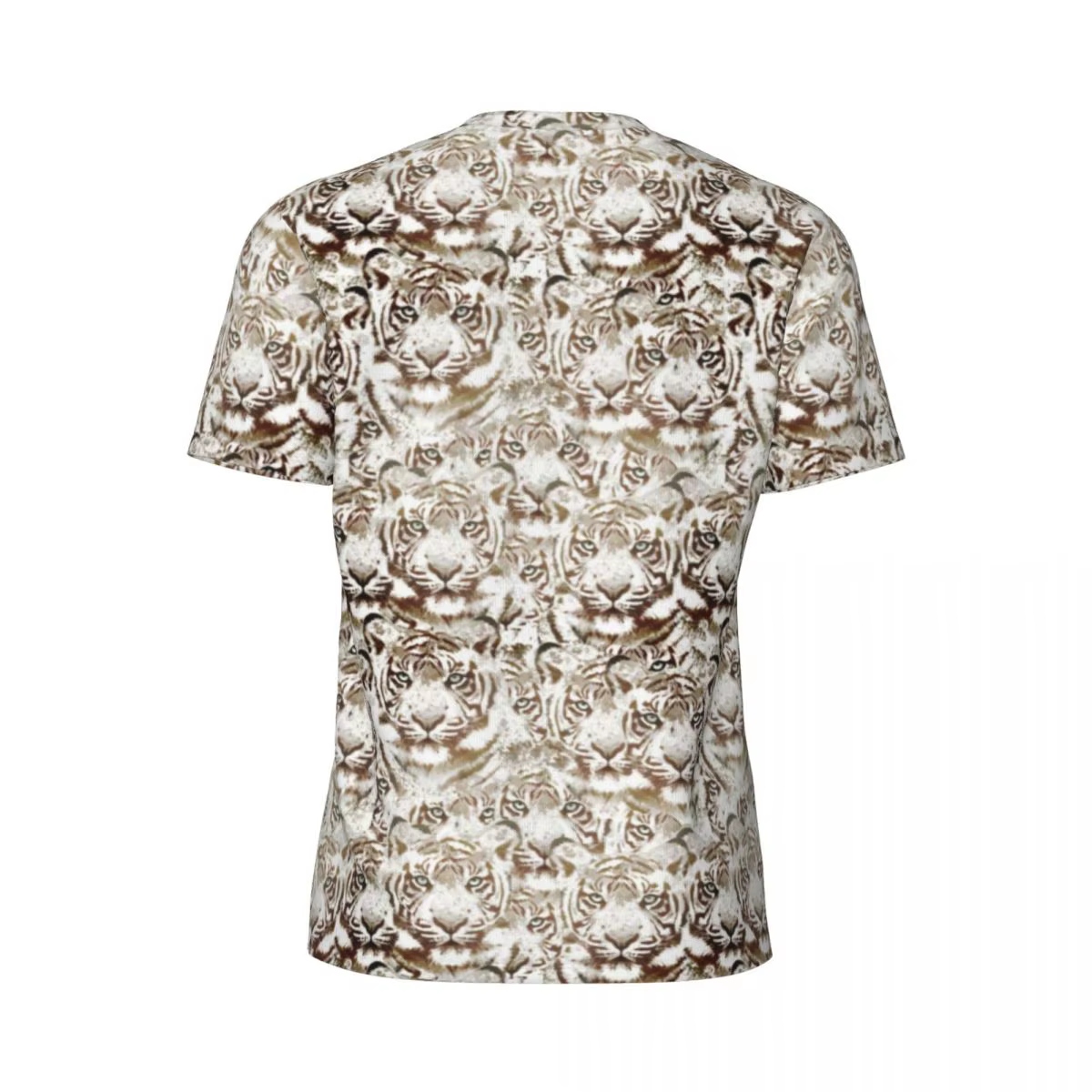 T-Shirt Design visage de tigre blanc et marron